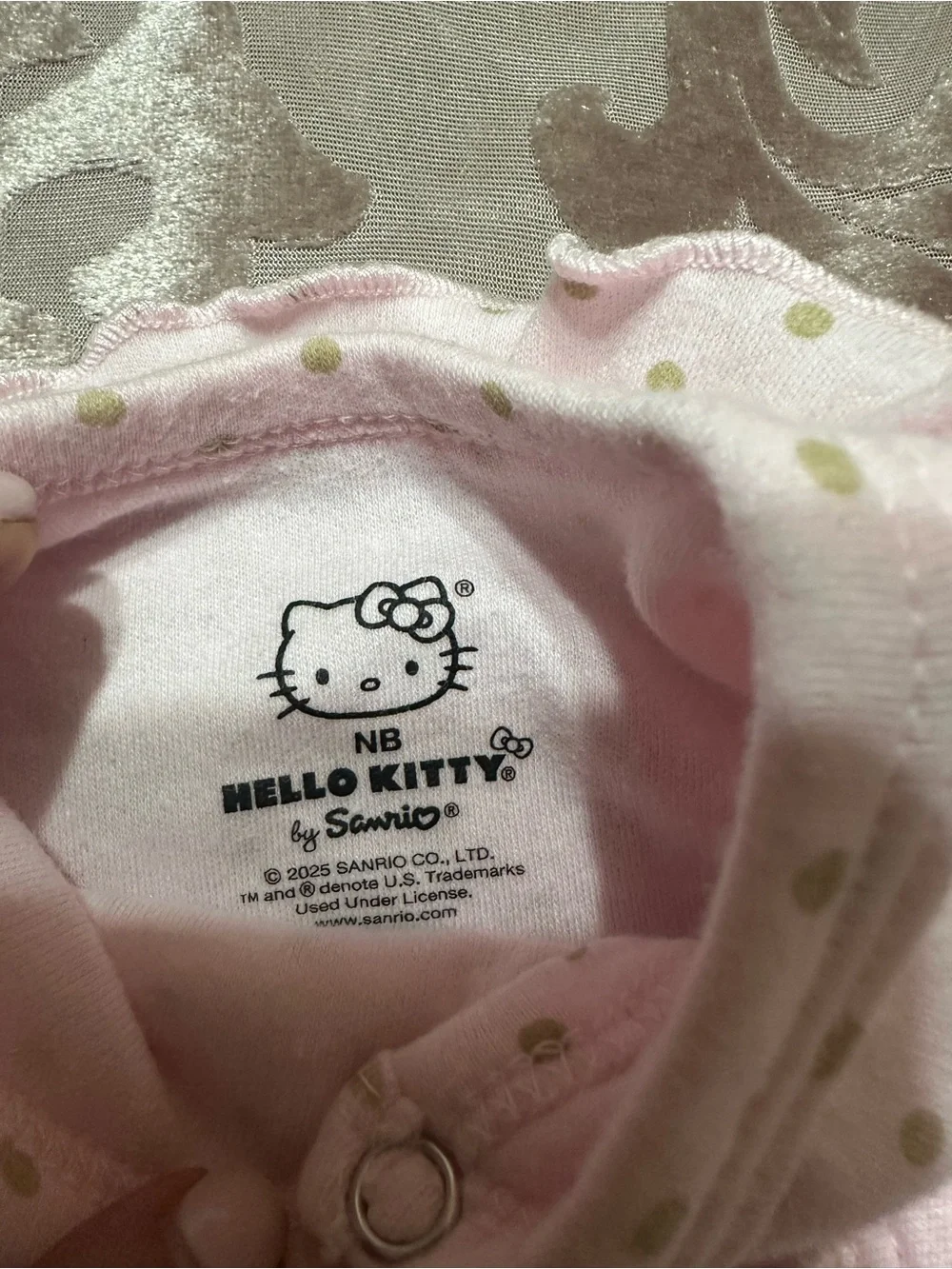 Hello Kitty Lavender Plush Footed One-Piece & Pink Polka Dot Ruffle Sleepers Set